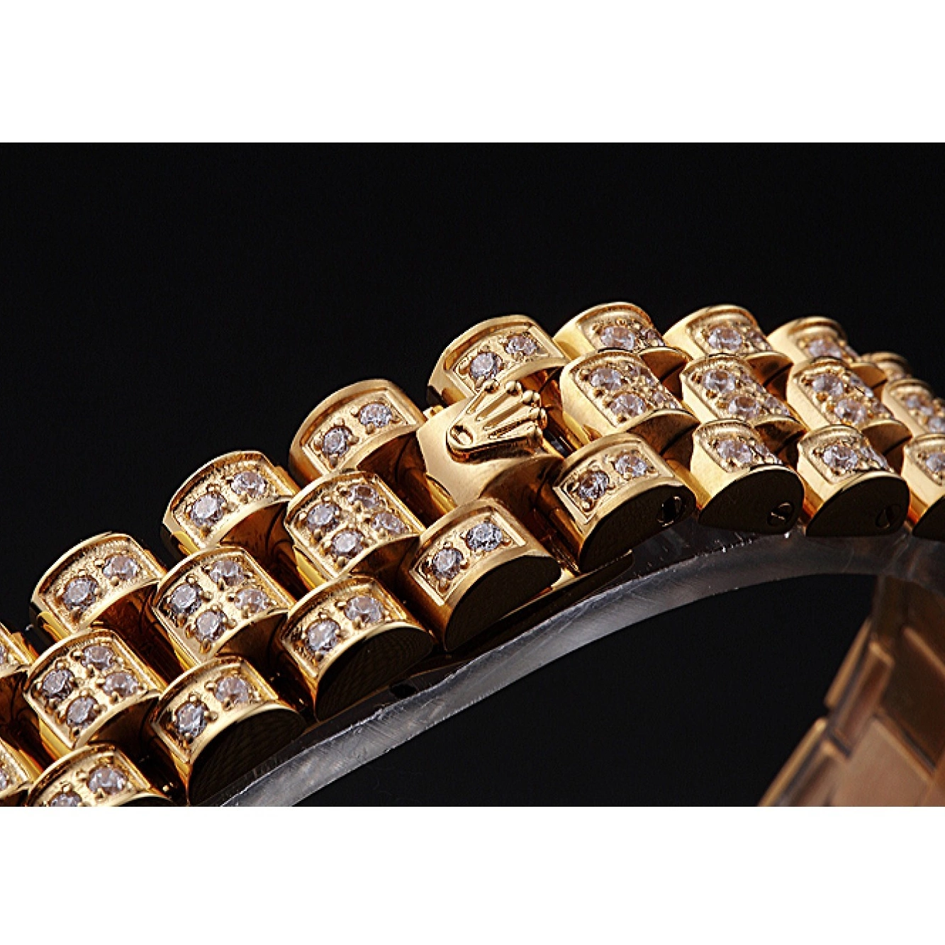 AAA replica watch Diamond Dial Swiss Rolex Gold DateJust 622024 0723